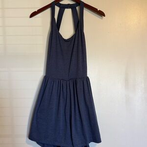 HALARA Blue 2-in-1 Pocket Romper Dress Halter Athletic Skort Size M